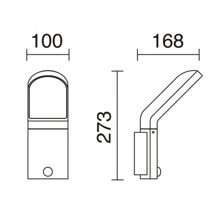 Applique avec détecteur de mouvement Castello (9W)
