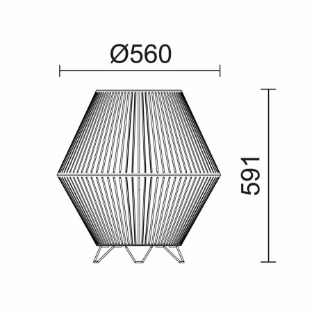 Lampe de sol d'extérieur Nell