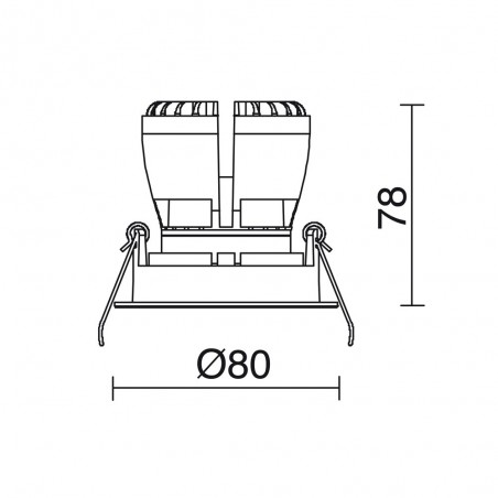 Encastrable LED de plafond Nok (7W)