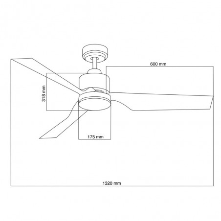 Ventilateur avec lumiere LED Ekos (15W)