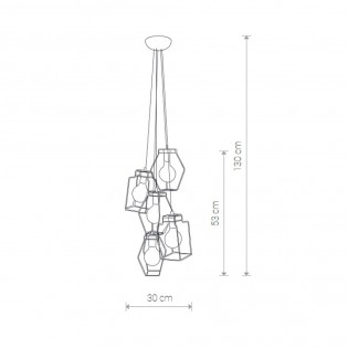 Lampe à suspension Fiord (5 lumieres)