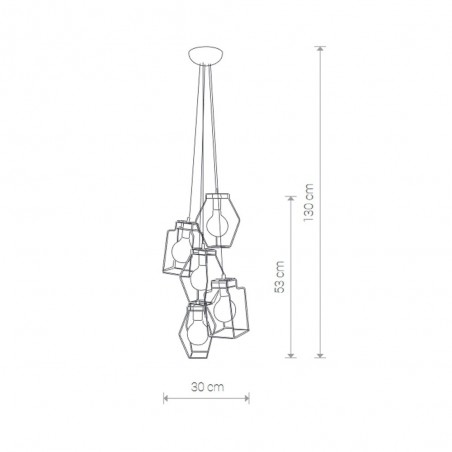 Lampe à suspension Fiord (5 lumieres)