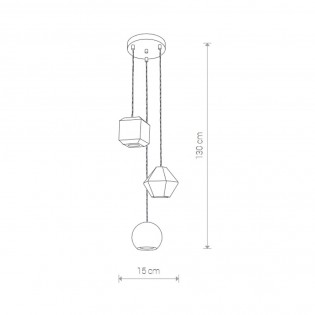 Lampe à suspension Geometric (3 Lumieres)