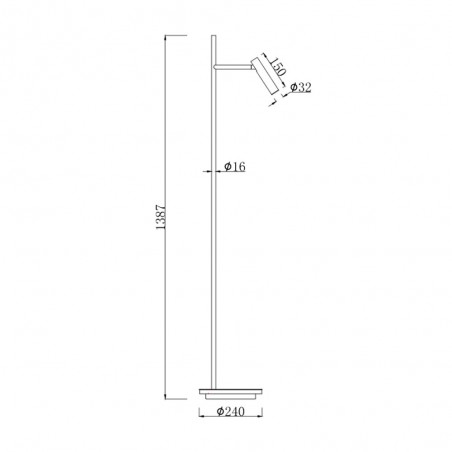 Lampadaire à LED Estudo (8W)