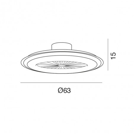 Ventilateur avec LED lumiere Liria (48W)