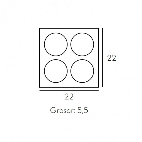 Plafonnier á LED Antioquía (4x6W)