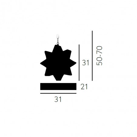 Lampe de plafond Estrella Ambarina