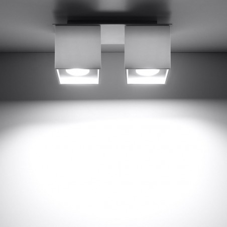 Plafón con dos puntos de luz Quad