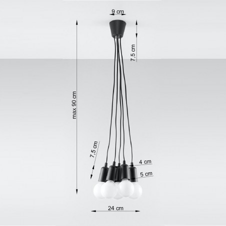 Lampe de plafond Diego (5 lumieres)