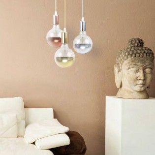 Ampoule à LED E27 Globe G125 Or rose (8W)