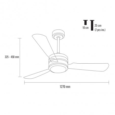 Ventilateur á LED Garbí (18W)