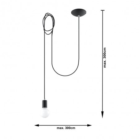 Lampe a suspension Edison (1 lumiere)