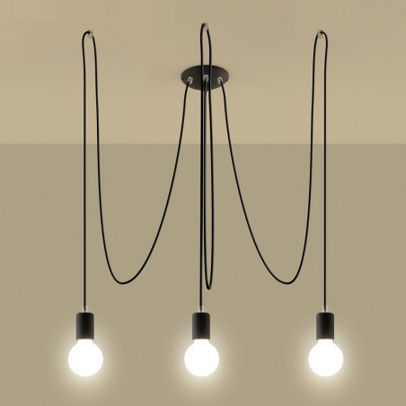 Lampe a suspension Edison (3 lumieres)