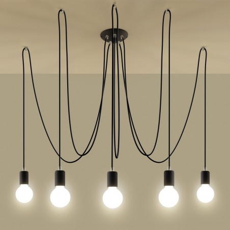 Lampe a suspension Edison (5 lumieres)