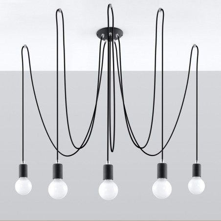Lampe a suspension Edison (5 lumieres)