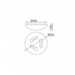 Plafón de techo Zero