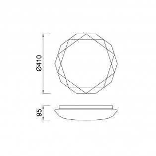Plafón de techo LED Diamante (36W)