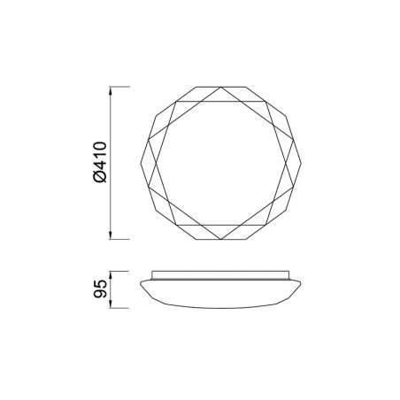 Plafón de techo LED Diamante (36W)
