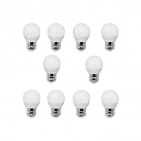Pack 10 Bombillas LED EsfÃ©rica E27 (4W - 3000K)
