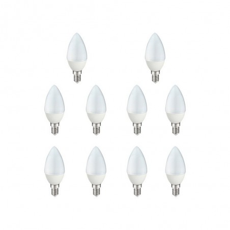 Pack 10 bombillas LED Vela E14 (4W - 3000K)