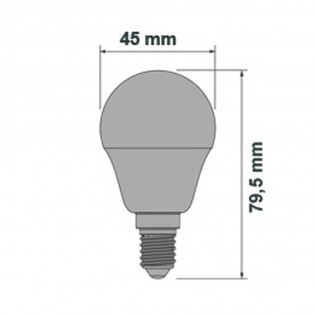 Bombilla LED EsfÃ©rica E14 (5.2W - 4000K)