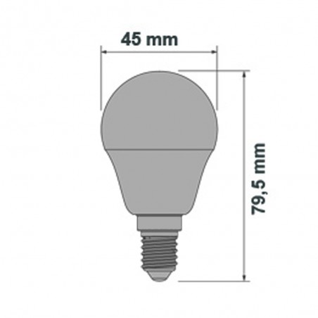 Bombilla LED EsfÃ©rica E14 (5.2W - 6000K)