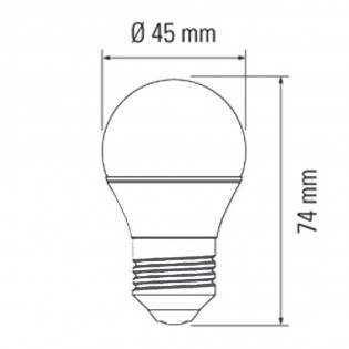 Bombilla LED EsfÃ©rica E27 (5.2W - 3000K)