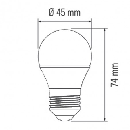 Bombilla LED EsfÃ©rica E27 (5.2W - 3000K)