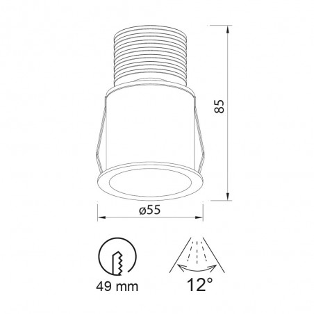 Empotrable de techo LED Guincho (5W)