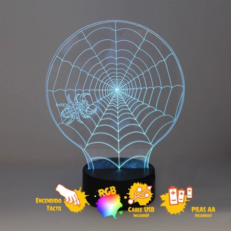 Veilleuse 3D LED Toile d'araignée (2.5W)