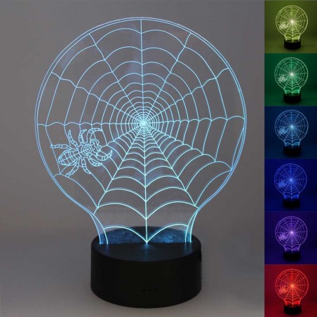 Veilleuse 3D LED Toile d'araignée (2.5W)