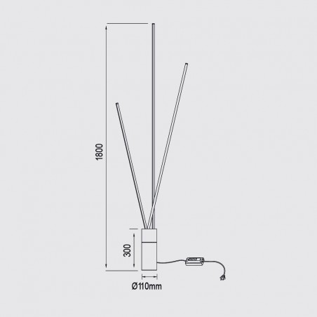 Lámpara de pie LED Vertical (60W)