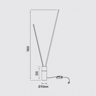Lámpara de pie LED Vertical (44W)