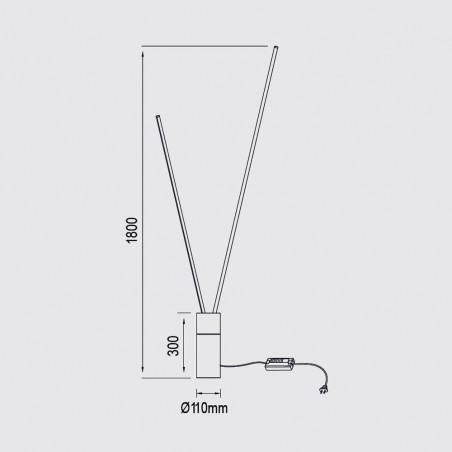 Lámpara de pie LED Vertical (44W)