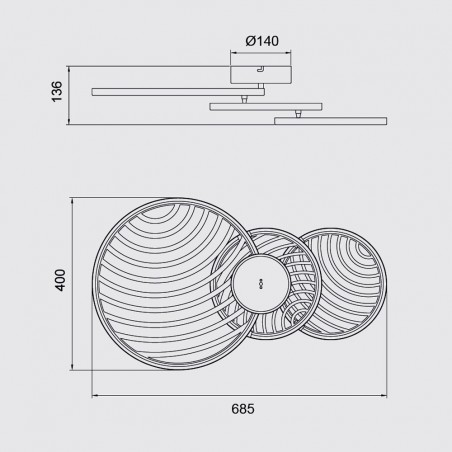 Aplique LED Collage (40W)