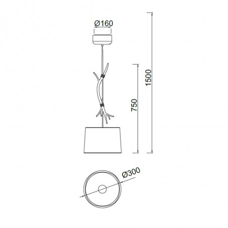 Lámpara de techo Sabina