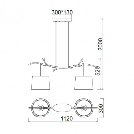 Regleta de techo Sabina