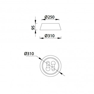 Plafón de techo Sabina