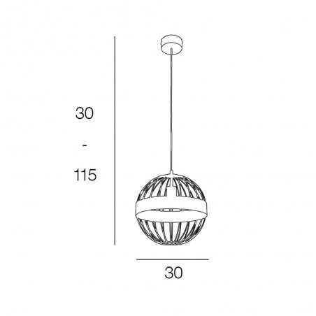 Lampe de plafond Raw Globe