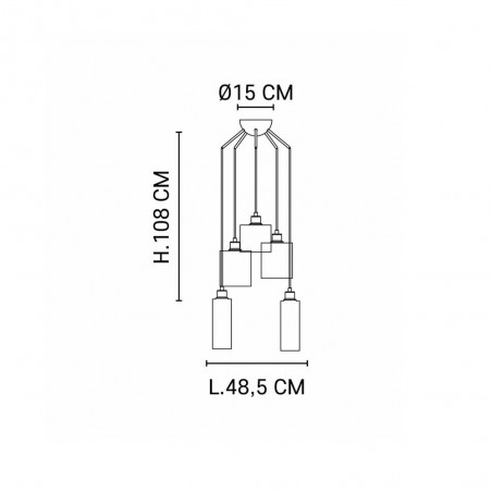 Lampe de plafond Ilo-Ilo (5 lumieres)