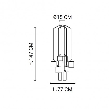 Lampe de plafond Ilo-Ilo (8 lumieres)