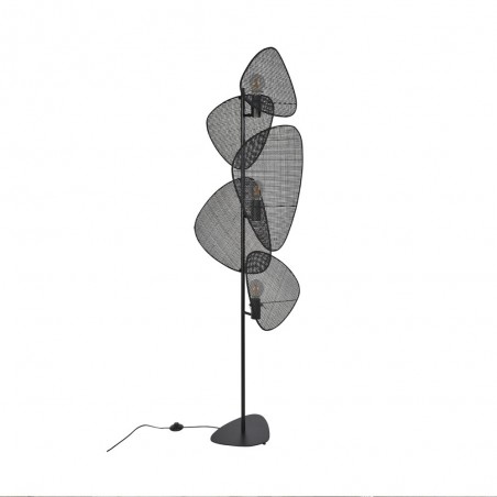 Lampadaire Screen Cannage Noir