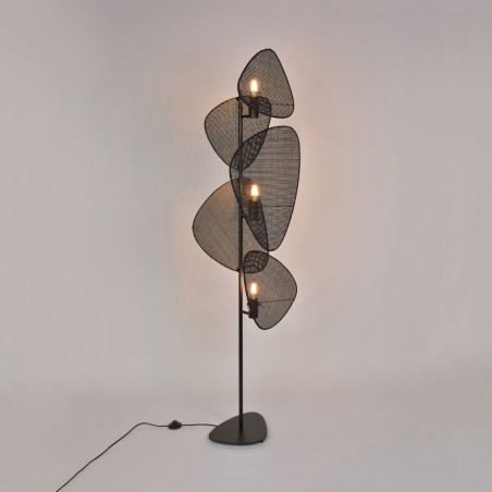 Lampadaire Screen Cannage Noir
