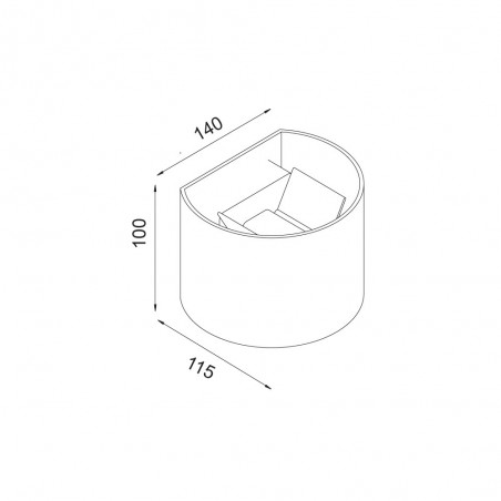 Aplique de exterior LED Davos II (12W)