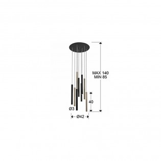 Lampe a suspension LED Varas (9x5W)