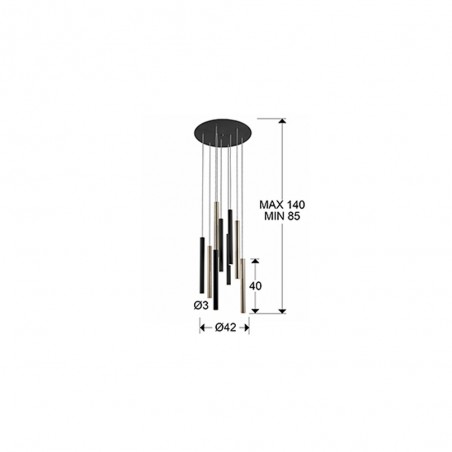 Lampe a suspension LED Varas (9x5W)