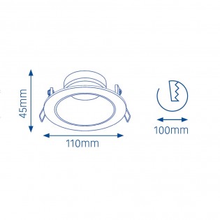 Encastré de plafond Zeus