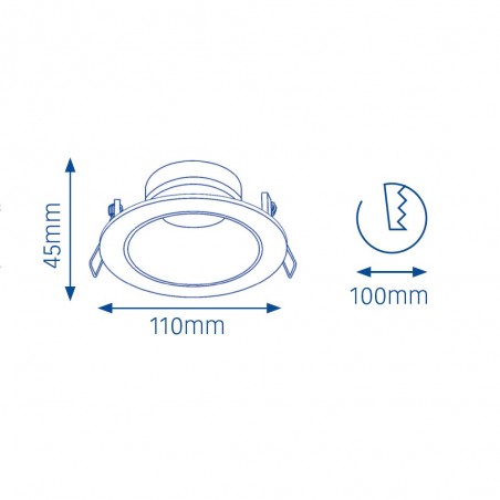 Encastré de plafond Zeus