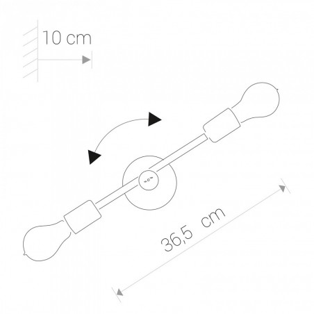 Aplique de pared Sticks