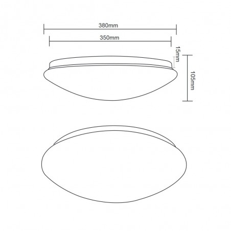 Plafonnier LED Lukida (18W)
